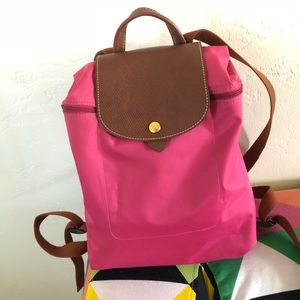 LongChamp hot pink backpack